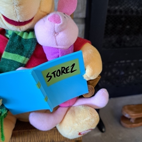 Gemmy Disney Christmas Winnie the Pooh Piglet Rocking Chair Twas The Night Music - Picture 4 of 12